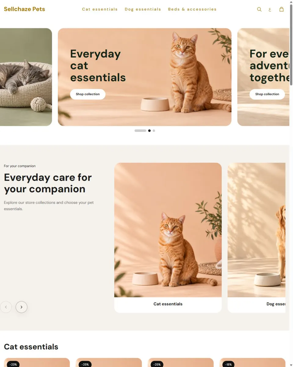 Theme preview: Nature Pets